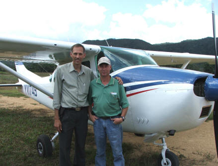 David Gates & Bob Norton by AMA Vanezuela mission plane